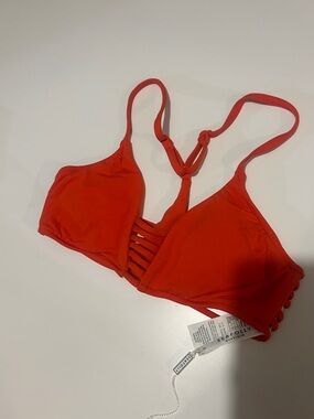 Seafolly Bright Red Strappy Bikini Top